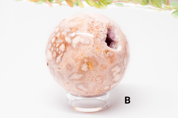 Pink Amethyst and Flower Agate Sphere - Image 2