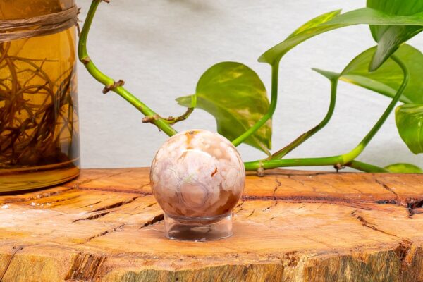 Flower Agate Sphere 122g 4.2cm